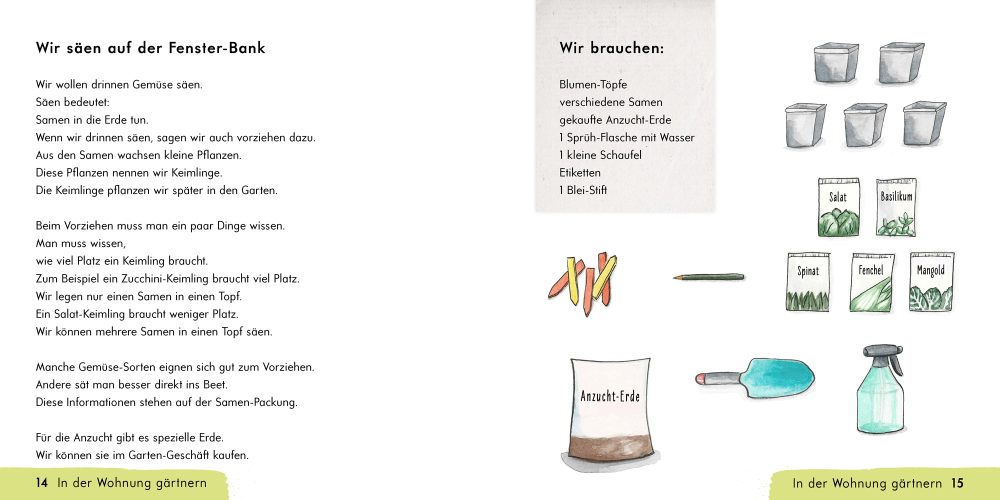 Bruckmann Knauer Gemüse aus der Stadt Säen auf der Fensterbank Krautin Verlag